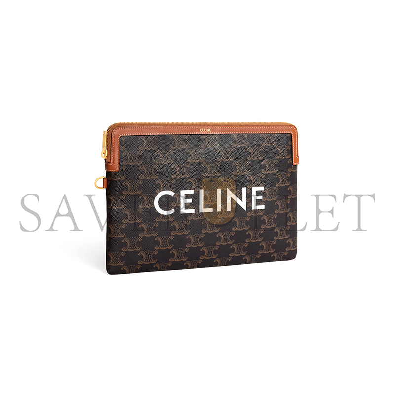 CELINE SMALL POUCH WITH STRAP CUIR TRIOMPHE 10J502FES.04LU (25*17.5*1cm) CELINE SMALL POUCH WITH STRAP CUIR TRIOMPHE 10J502FES.04LU (25*17.5*1cm)